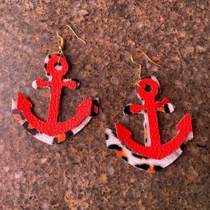 Faux leather earrings